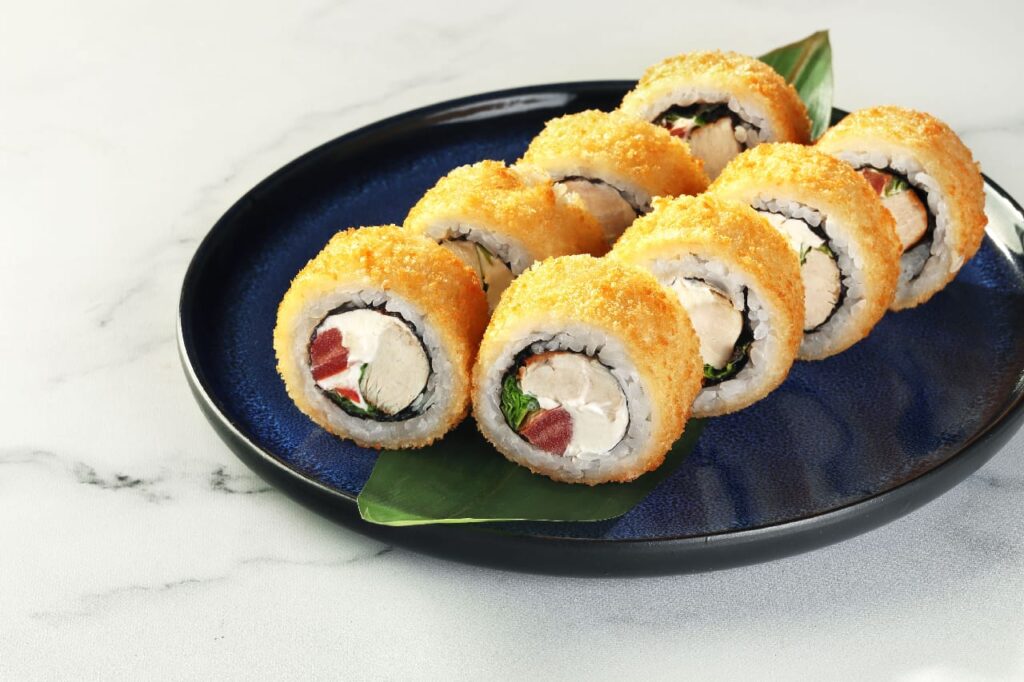 Rolls calientes fritos en panko